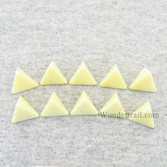 Ivory Blank Dice with No Pips D4 16mm (5/8in) Pack of 10 Chessex