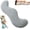 Grey, variant on Pea Pod Body Pillow for Side Sleeper, Pea Pod Body Pillow for Adults, S Shaped Full Bodys Support Pillows for Adults, Washable Cover Long Bodys Pillows for Back Support Sleeping (Grey)