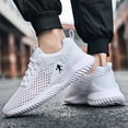 thumbnail image 6 of Men's Breathable Mesh Casual Sneakers, Summer Fashion Hollow-Out Mesh Design, Lightweight Lace-Up Closure, Comfortable Casual Wear Fabric Upper, Stylish Sneakers with Breathable Design, 6 of 9