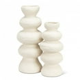 thumbnail image 3 of Sand Color Pebbled Stacked Look Vase, 3 of 4