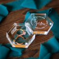 thumbnail image 5 of Caja de anillo hexagonal transparente personalizada, caja de anillo de compromiso de acrílico personalizada con texto grabado, soporte de caja de almacenamiento de anillo de ceremonia de boda..., 5 of 5