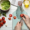 thumbnail image 3 of Abstract Cutting Board, Modern and Cool Design Surreal Dots Like and Circled Design Art, Decorative Tempered Glass Cutting and Serving Board, Wine Bottle Shape, Maroon Grey Red, by Ambesonne, 3 of 5