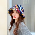 thumbnail image 6 of Fuzzy Bucket Hat for Women Furry Fur Bucket Hat Winter Warm Plush Fisherman Fluffy Sherpa Bucket Hat, 6 of 6