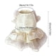 thumbnail image 3 of Conjunto de vestido de novia para perro primavera-verano • Ropa para mascotas pequeñas y medianas • Falda de gasa para fiestas • Beige rojo negro • Poliéster transpirable • 1 pieza • Espalda 12,6", 3 of 6