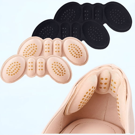 XIRQI Heel Pads for Shoes That are Too Big Heel Inserts for Women Anti-Slip Heel Grips Liner Cushions Inserts for Women Men Shoe Heel Inserts Prevent Rubbing Blisters Heel Slipping (4 Pairs)