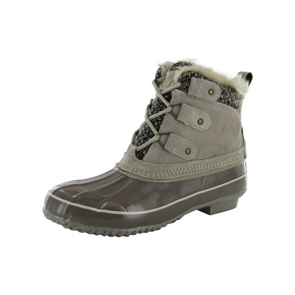 Khombu Womens Keri Waterproof Winter Duck Boot Shoes, Taupe, US 7
