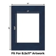 thumbnail image 2 of Navy Suede Picture Frame Mat for 12x16 Frames - Fits 8.5x11 Photos - 25 Mats, 2 of 7