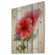 Design Art - Peinture à l'Aquarelle Fleur d'Hibiscus Rouge – image 1 sur 5