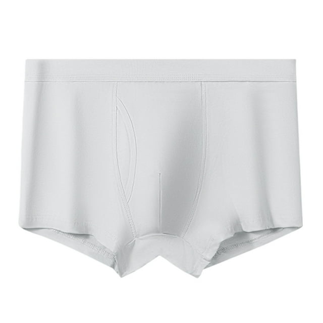 ylioge Underwear for Men Boxers with Fold Front Casual Lightweight Stretchy Mid Waisted Solid Color Slim-Fit Basic Breathable Boxer Briefs