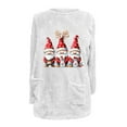 thumbnail image 5 of Feancey Christmas Loungewear for Women Fuzzy Fleece Pajama Tops Cute Gnomes Printed Graphic Sweatshirts Oversized Casual Pullovers with Pockets White L, 5 of 5