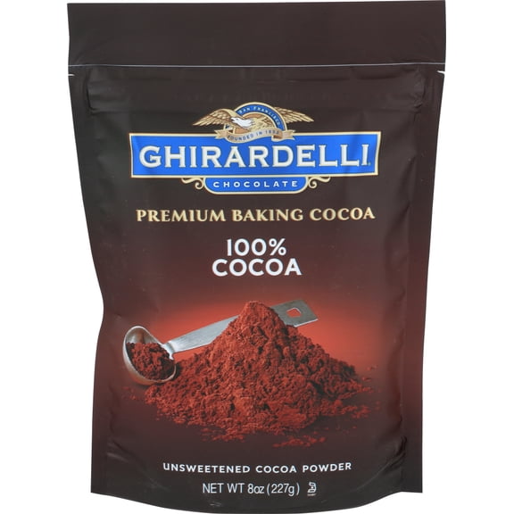(Pack of 6) Ghirardelli Unsweetened Cocoa Baking Pouch 8 Oz