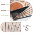 thumbnail image 6 of Round Rugs 5 Ft, Sunlight Lines Non Slip Area Rugs for Kitchen Bedroom Entryway, Orange Sunset Abstract Striped Art Washable Carpet Runner Rug Floor Mats for Bedroom Home Decor, 6 of 8