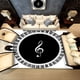 thumbnail image 5 of Alfombra de Terciopelo Suave Patrón de Teclas de Piano en Blanco y Negro Fácil de Limpiar para la Decoración del Hogar ANGGREK Otros, 5 of 7