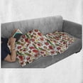 thumbnail image 6 of Christmas Soft Flannel Fleece Blanket, Old Retro Vintage Watercolor Cookies Candy Cones Gingerbread Stars Pines Artwork, Cozy Plush for Indoor and Outdoor Use, 60" x 80", Multicolor, by Ambesonne, 6 of 6