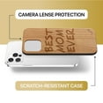 thumbnail image 6 of Case Yard Wooden Case Outside Soft TPU Silicone, Slim Fit Shockproof Wood Protective Phone Cover for Girls Boys Men and Women, Supports Wireless Charging Best Mom Ever Design case for iPhone-11-Pro, 6 of 7