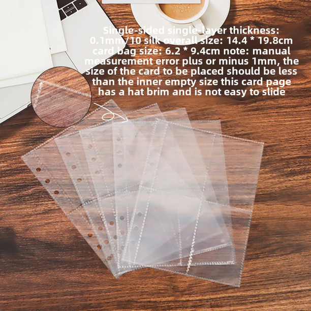 Diy desmontable A5 cuaderno página Clipper 6 agujeros cuaderno acrílico alta definición carcasa transparente al por mayor