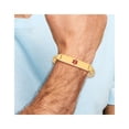thumbnail image 5 of 14k Yellow Gold Bracelet Medical Figaro Women's 10.5 mm 7 in Red Enamel Flat Link ID, 5 of 5