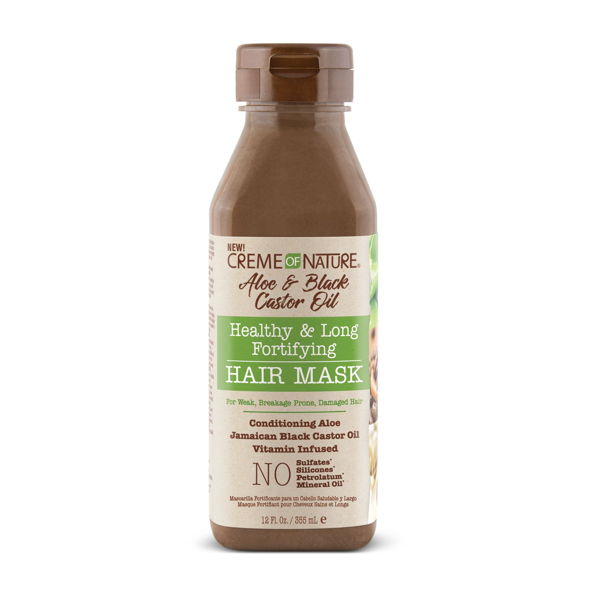 CREAM of NATURE - Aloe & Black Castor Oil Healthy & Long Fortifying Hair Mask 12 Oz * BEAUTY TALK LA *