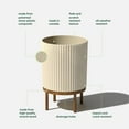 thumbnail image 3 of Veradek Demi Series Raised 16" Plastic-Stone Planter - (Sand/Brown, 2 Pack), 3 of 11
