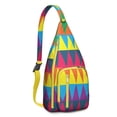 thumbnail image 1 of Abstract Geometric Sling Backpack - Modern Artistic Pattern Crossbody Bag, Lightweight Fashion Pack for Urban Commute, 1 of 4