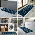 thumbnail image 2 of Black Blue Butterfly Pattern Kitchen Rug Mat,Kitchen Runner Rugs Non Skid Washable,Decorative Kitchen Floor Mats for Kitchen,Sink,Laundry,17"X47", 2 of 5