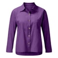 thumbnail image 5 of CAIXIA Women's Casual Long Sleeve Cardigan Shirt for Everyday Wear Versatile Spring Summer Fall Blouse Ideal with Jeans and Relaxed Pants Women'S Blouse,Purple, 5 of 5