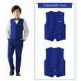 thumbnail image 2 of ETHAN Boys Suit for Kids 3 Pieces Formal Dresswear Set Teen Boys Tuxedo Suits for Wedding Graduation, 2 of 6