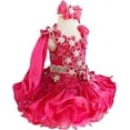 thumbnail image 3 of Jenniferwu G535HP Infant Toddler Baby Newborn Little Girl's Pageant Party Birthday Dress hotpink Size 5T, 3 of 6