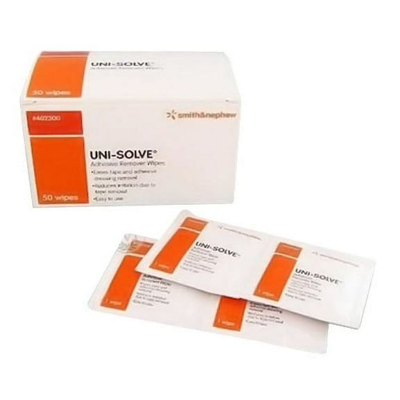 Uni-Solve Adhesive Remover Wipes By Smith And Nephew, Model No : 402300 - 50 Ea, 6 Pack