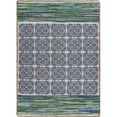 thumbnail image 1 of LR Resources VOGUE99971BMU5070 Mosaic Chindi Area Rug, Navy & Green, 1 of 1