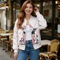 thumbnail image 2 of DISNIMO Valentine's Day Sweatshirts for Women Cow Heart Printed Jackets Zip Up Outwear Long Sleeve Sweatshirt Jacket for Fall Winter, XL, 2 of 7