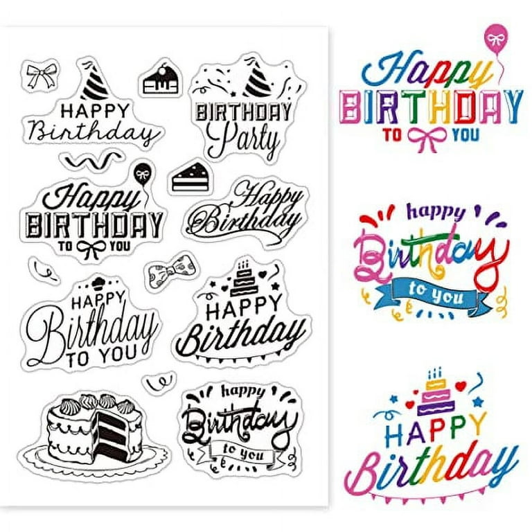 2021 New English Words Happy Birthday Clear Stamps For DIY Making Greeting  Card Album Paper Scrapbooking No Metal Cutting Dies - AliExpress