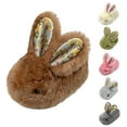 thumbnail image 4 of XIMIN Toddler Slippers Boy Girl Bunny Slippers Plush Rabbit Fuzzy Furry House Slippers Cute Non-Slip Warm Winter Shoes Suitable for Indoor and Outdoor Kids Winter Warm Slippers, 4 of 6