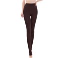 thumbnail image 2 of Sakmal Fleece Lined Tights 80D Coffee Pantyhose Winter Women's Tight, 2 of 5