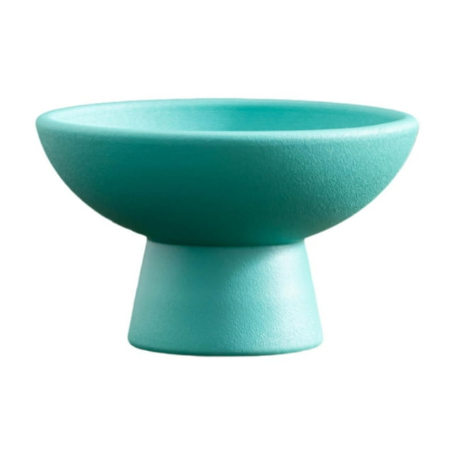 Maceta redonda de cerámica decorativa, florero versátil para decoración del hogar, accesorio floral, contenedor para arreglos florales de escritorio Azul