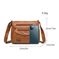 thumbnail image 3 of Bolso Mujer Retro Hombro PU Cuero Bandolera Mujer Diario ) Marrón, 3 of 8