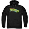 Back To The Future III Science Fiction Comedy Movie Logo Adult Pull-Over Hoodie