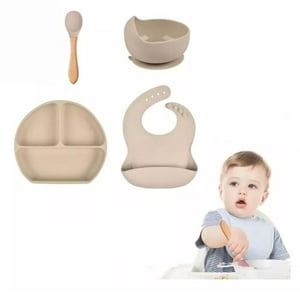Plato para bebe - Set de platos de silicona bebe - Fucsia OEM