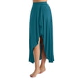 thumbnail image 3 of YIZYIF Womens Boho Asymmetric Wrap Skirt Summer Maxi Split Long Skirt for Dance Performance Green L, 3 of 6