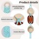 thumbnail image 3 of 3 colgadores de macramé para sombreros, organizador de sombreros, perchero para sombreros de vaquero, 3 colores, tejido a mano, bohemio, con gancho de madera adhesivo., 3 of 6