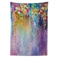 thumbnail image 3 of Ambesonne Floral Tablecloth Rectangular Table Cover, Ivy Blooming Flowers Herbs, 52"x70", Multicolor, 3 of 4