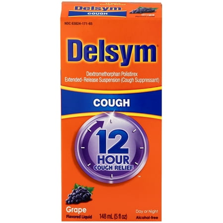 Delsym Adult 12 Hr Cough Relief Liquid, Grape, (Best Cough Medicine Delsym)