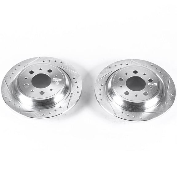 Power Stop EBR624XPR Evolution Drilled & Slotted Rotors -Rear