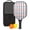 Black, variant on Pickleball Paddles Set Of 1, Fiberglass Surface, USA, Star Print, 1 Paddle, 2 Balls & Bag