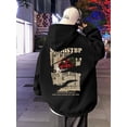 thumbnail image 3 of Sudadera con capucha y estampado de rosas de periódico de anime para hombre, sudaderas con capucha góticas de gran tamaño, ropa de calle Y2K, sudadera con capucha vintage, 3 of 5