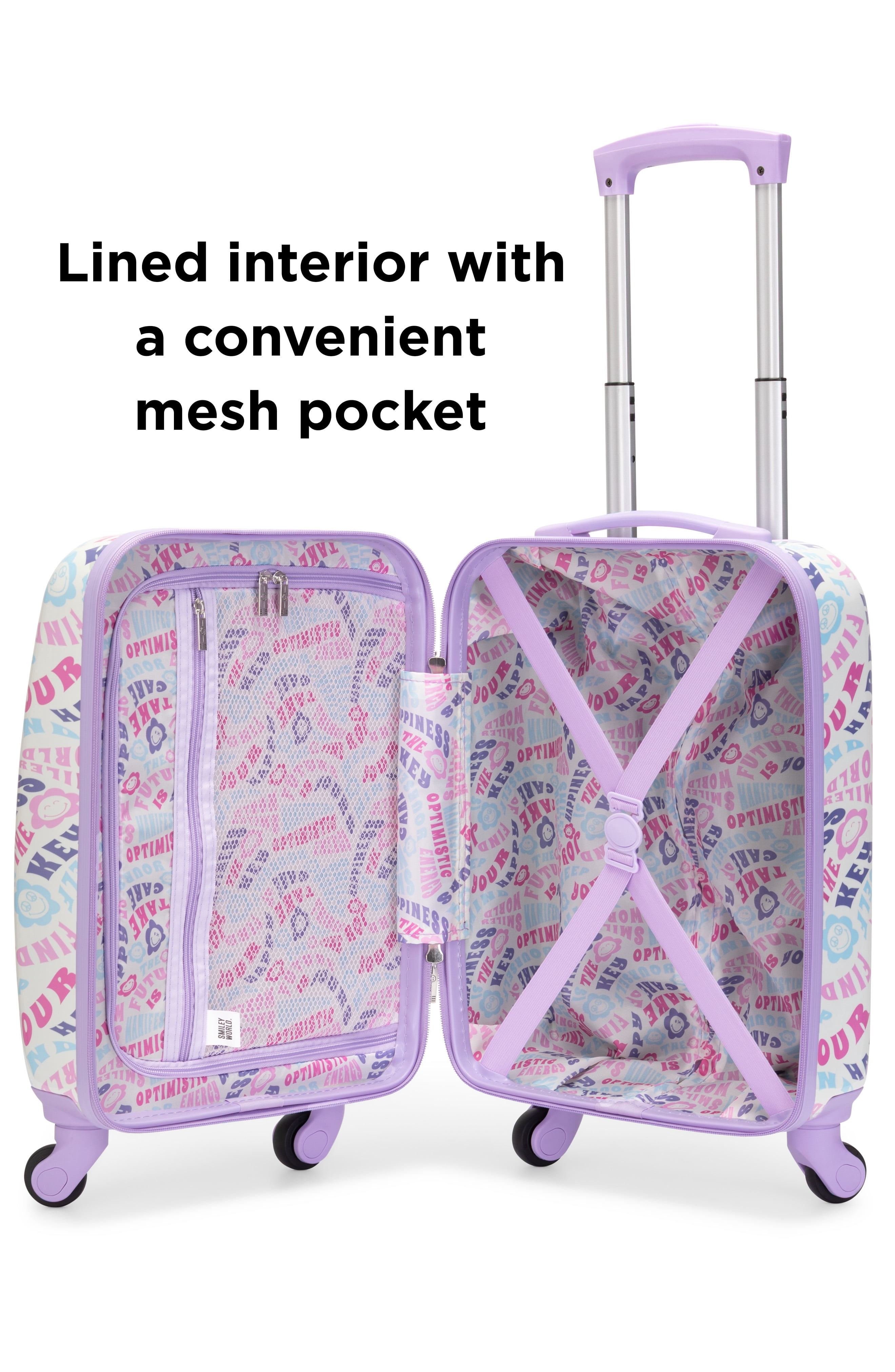 SMILEYWORLD Happy Traveler 18" Airline Approved Carry-on Suitcase