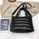 thumbnail image 5 of Bolso grande de nylon para hombros | Bolso Espacial de Invierno Acolchado | Plumón ligero y resistente a desgarros | Espacioso 13"x7,87"x7,08" | 1pc | Compras multipropósito, viajes, trabajo, 5 of 6