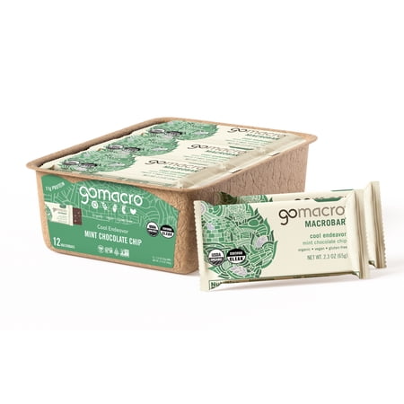 GoMacro Mint Chocolate Chip MacroBar 12ct Tray