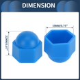 thumbnail image 4 of Unique Bargains 20pcs Plastic 19mm Outer Wheel Lug Nut Bolt Blue, 4 of 7
