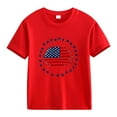 thumbnail image 4 of zbxnLI Kids 4th of July Shirts for Girls Boys Short Sleeve T-Shirts Independent Days Graphic Tee Tops, 4 of 4